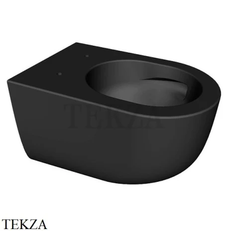 Hatria FUTURA Унитаз подвесной, чаша без ободка, слив торнадо A0Y9BA02, черный матовый