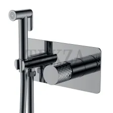 Boheme Stick Гигиенический душ со смесителем Stick 127-SGM Shine Gun Metal c ручкой DIAMOND