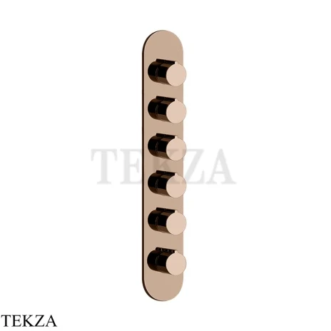 Gessi Ingranaggio-Anello Термостат для душа, 5 потоков, внешняя часть 43070-030, Copper PVD