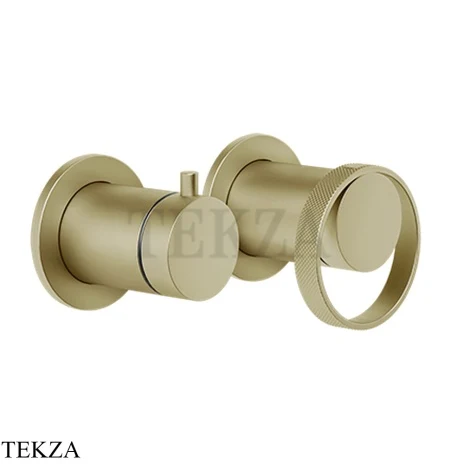 Gessi ANELLO Смеситель для душа с переключателем 2 потока ванна-душ 63380-727, Brushed Brass PVD