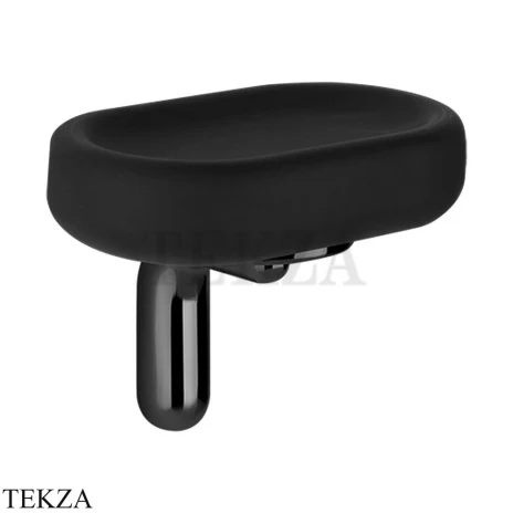 Gessi Goccia Мыльница настенная, черная керамика 38002-706, Black Metal PVD