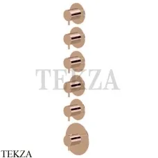 Newform XT Термостат для душа на 5 потоков, внешняя часть, 67602E.M0.072, Copper satin