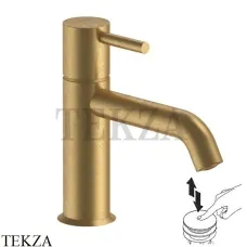 Fantini Nostromo Смеситель для раковины малый, с донным клапаном 50Q7E804F, Pure Brass PVD