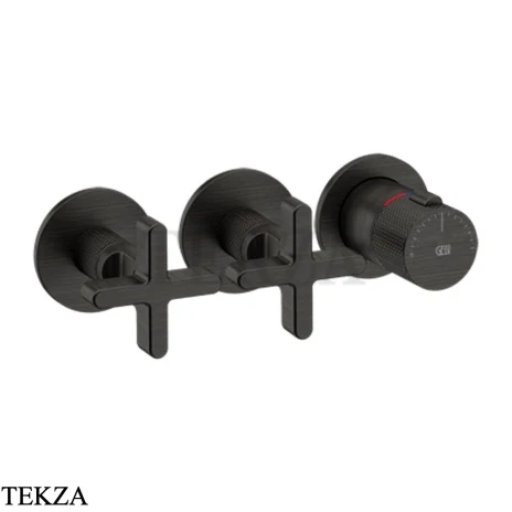Gessi INCISO SHOWER Термостатический смеситель, 2 потока, внешняя часть 58434-187, Aged Bronze