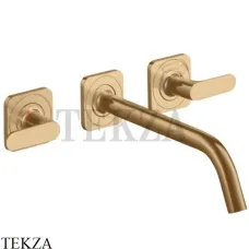 Axor Citterio M Смеситель для раковины 226 на 3 отверстия, внешняя часть 34315140,  Brushed Bronze