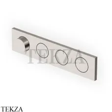 Zucchetti Hoop Термостат для душа на 3 потока, форсунки, внешняя часть ZHO773.C3, brushed nickel