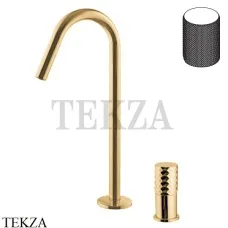FIMA Carlo Frattini Spillo TECH G Смеситель для раковины, с донным клапаном F3271TNCGOS, Brushed gold