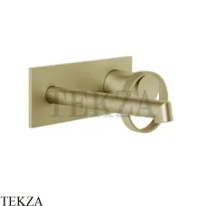 Gessi ANELLO Смеситель для раковины на планке, внешняя часть 63388-727, Brushed Brass PVD