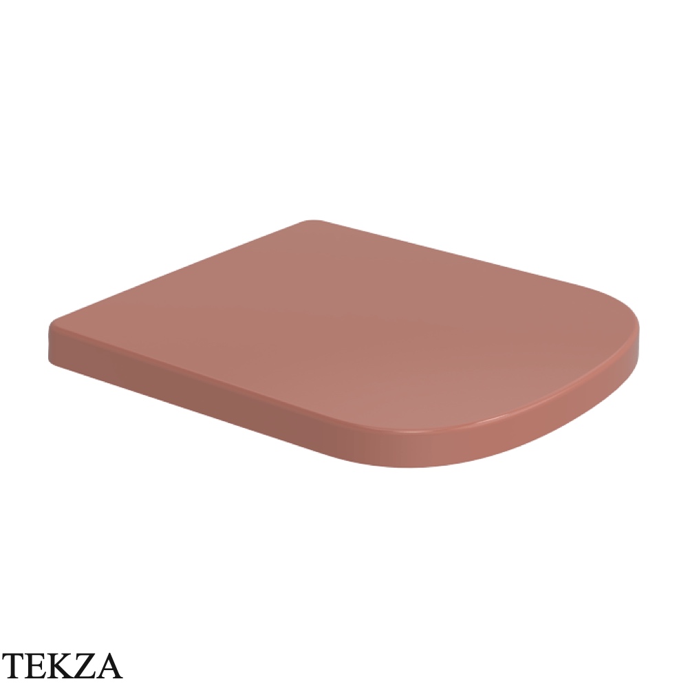 Flaminia Play сиденье с крышкой обхватывающее с микролифтом 36×42,5×3,6 см, терракотовый Terracotta глянец