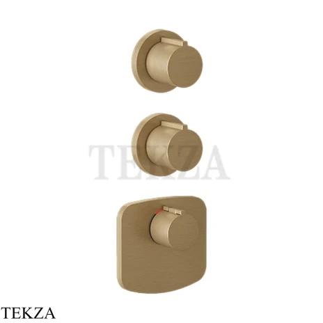 Gessi Ingranaggio-Anello Термостат для душа, 2 потока, внешняя часть 43234-726, Warm Steel Br. PVD