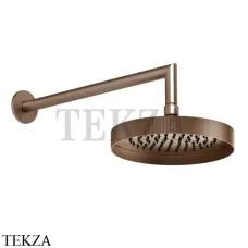 Gessi Inverso RIGATO Верхняя душевая лейка с кронштейном 63548-708, Copper Brushed Gessi Inverso RIGATO Верхняя душевая лейка с кронштейном 63548-708, Copper Brushed