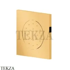 Newform Боковая форсунка квадратная, встраиваемая 563.61.020, PVD Glossy gold