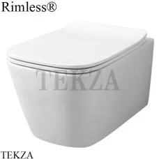 ArtCeram A16 Унитаз подвесной RIMLESS без ободка ASV003 01 00, сиденье с микролифтом, белый глянец