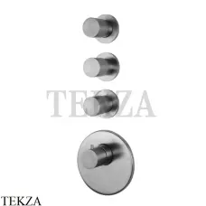 FIMA Carlo Frattini Spillo steel Термостат для душа 3 потока, внешняя часть F3083X3INOX, сталь