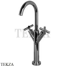 FIMA Carlo Frattini Maxima Смеситель для раковины, с гарнитуром, F5331WCS, Brushed black chrome