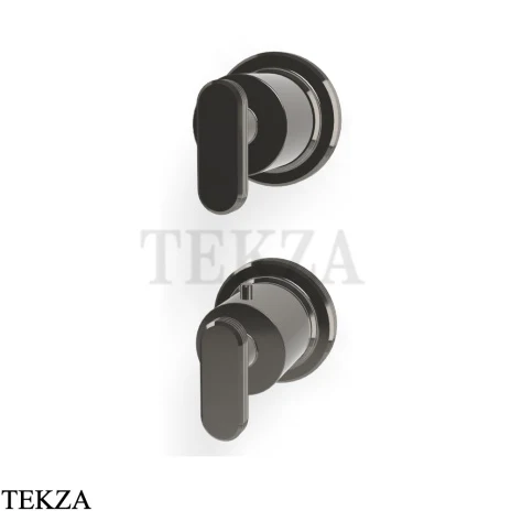 FIMA Carlo Frattini Park Line Термостат для душа, 2 потока, внешняя часть F1333N7CN, black chrome