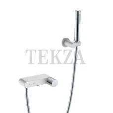 Boheme Stick Смеситель для ванны с изливом и гарнитуром Stick 123-WCR.2 White TOUCH Chrome
