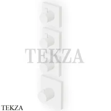Zucchetti PAN Термостат для душа, 3 выхода, внешняя часть ZP8661.W1, белый goffrato