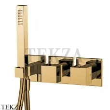 FIMA Carlo Frattini FIT Термостат на 2 потока, с гарнитуром, F3989X9OS, Brushed gold