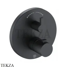 Kludi NOVA FONTE Puristic Термостат для душа, 2 потока, внешняя часть 208303915, черный матовый