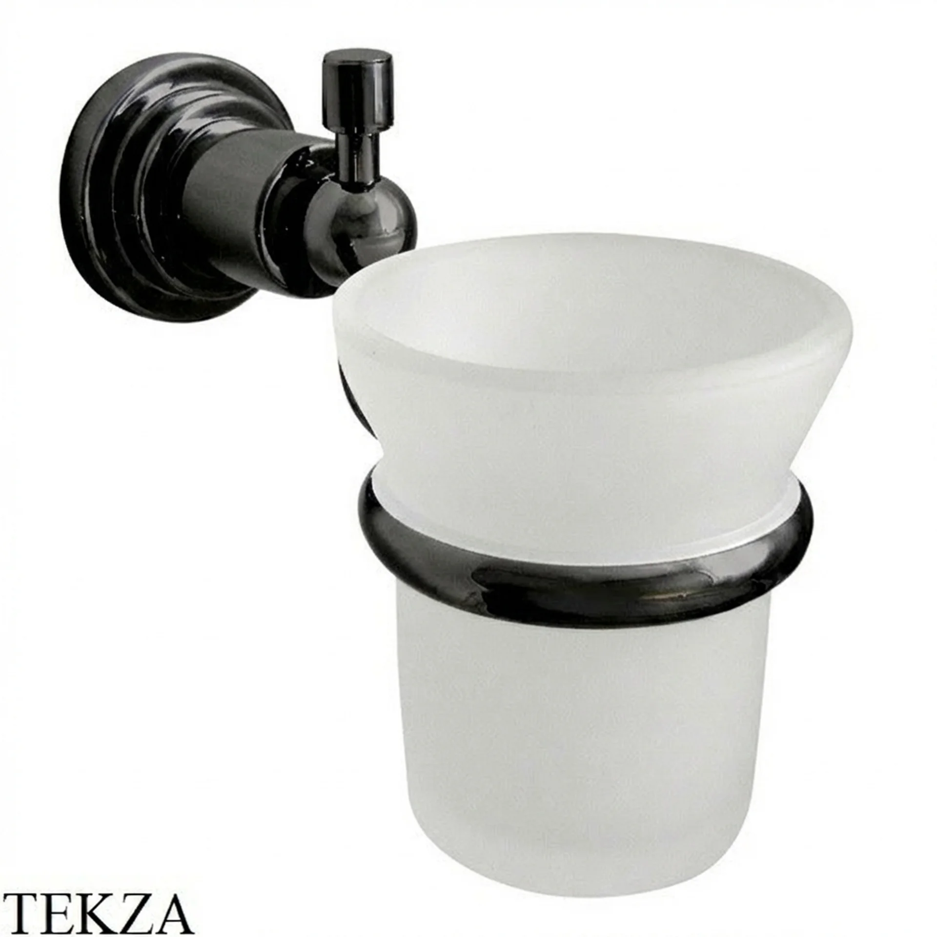 Nicolazzi Monte Croce Стакан для зубных щеток настенный, стекло матовое 1488BN27, Black Nickel