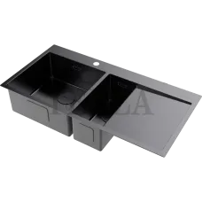 Omoikiri Akisame 100-2-L Кухонная мойка нерж. сталь две чаши 4973103 вороненая сталь Omoikiri Akisame 100-2-L Кухонная мойка нерж. сталь две чаши 4973103 вороненая сталь