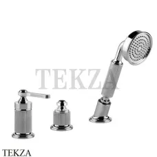 Gessi VENTI20 Смеситель на борт ванны без излива, с гарнитуром 65043-031, хром глянец