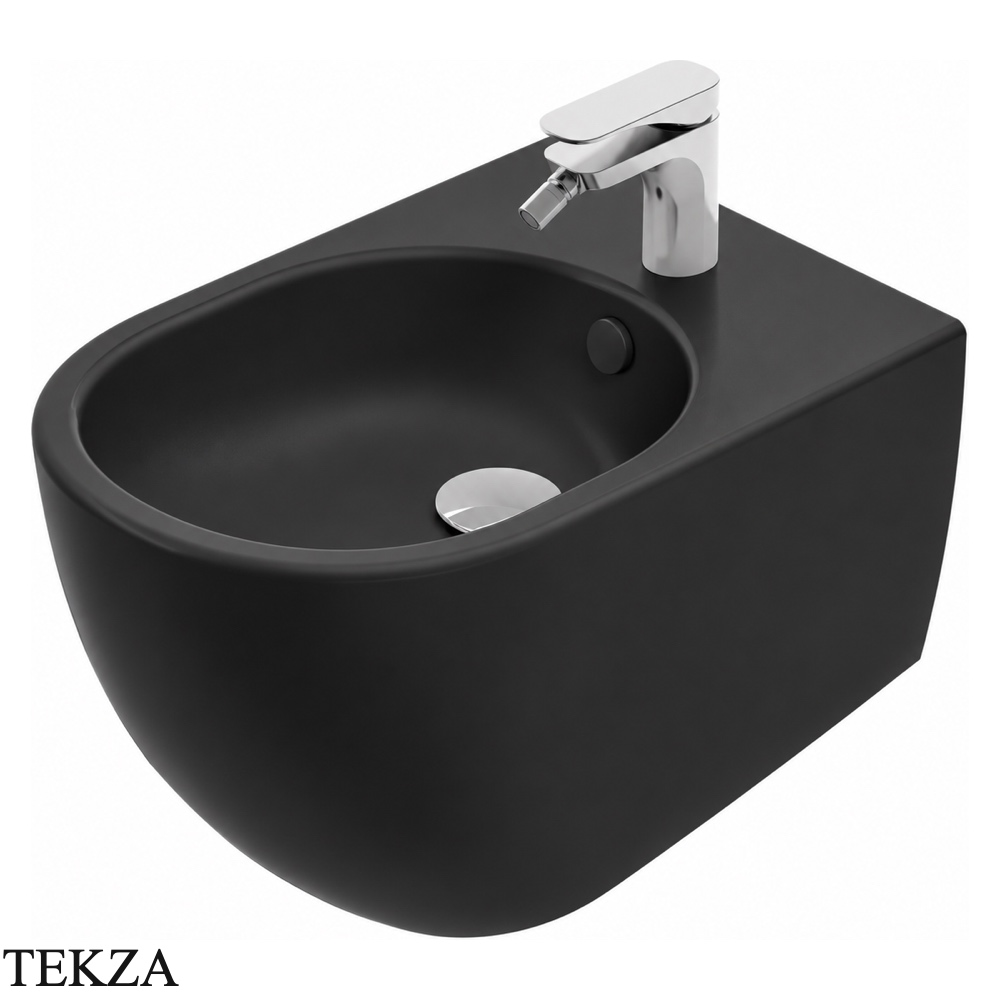 ArtCeram Vita биде подвесное с 1 отверстием под смеситель VIB001 17 00, черный матовый