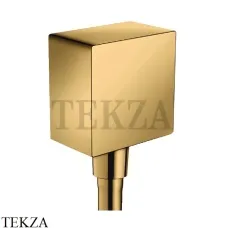Hansgrohe Square Шланговое подсоединение с клапаном обратного тока 26455990, золото глянец