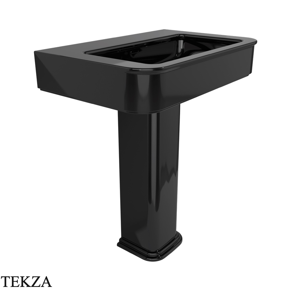 Flaminia Madre пьедестал для раковины без чаши 25×25×75 см, чёрный глянец