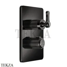 Gessi VENTI20 Термостат для душа, 3 потока, внешняя часть 65137-706, Black Metal