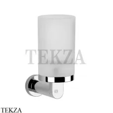 Gessi Emporio Стакан для щеток с держателем стекло сатин 38809-031, хром глянец Gessi Emporio Стакан для щеток с держателем стекло сатин 38809-031, хром глянец