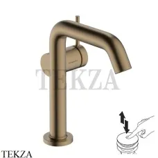 Hansgrohe Tecturis S Смеситель для раковины 150 CoolStart, с донным клапаном 73340140, Brushed Bronze