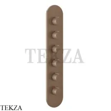 Gessi Ingranaggio-Anello Термостат для душа, 5 потоков, внешняя часть 43070-708, Copper Brushed