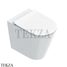 Catalano Zero Унитаз приставной без ободка, торнадо Silentech, сиденье микролифт 1VP55R00, белый глянец