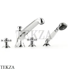 Dornbracht Madison Смеситель для ванны на четыре отверстия, с гарнитуром 27502360-00, хром глянец