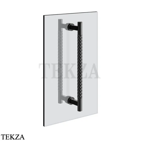 Gessi Pelle Tresse Полотенцедержатель для крепления на стекло, 45 см 78632-706, Black Metal PVD