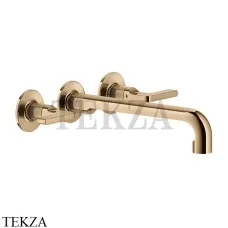 Gessi INCISO Смеситель для раковины излив длинный, внешняя часть 58092-735, Warm Bronze