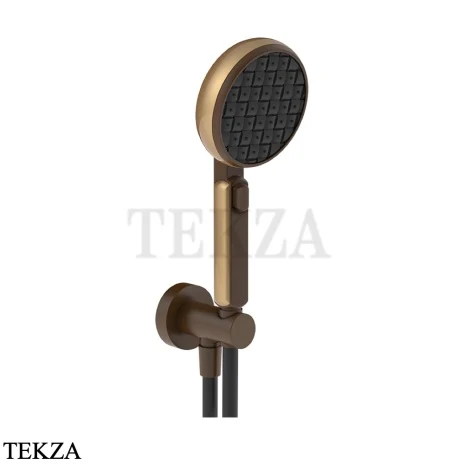 Gessi Haute Culture Shower Душевой комплект, держатель, шланг 1,50 см 57123-845, бронза Dark Brush