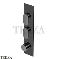 Zucchetti Octo Термостат для душа на 2 потока, внешняя часть ZOC660.P81, brushed total black PVD