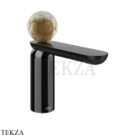 Gessi Perle Смеситель для раковины, с донным клапаном 74451-706, black хром глянец