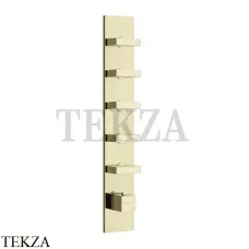 Gessi Rettangolo Wellness Термостат 5 выходов, внешняя часть 43030-710, Brass PVD