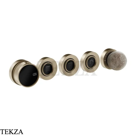 Gessi Perle Термостат для душа на 3 потока, внешняя часть 74634-149, нерж. сталь Brush / никель Brushed
