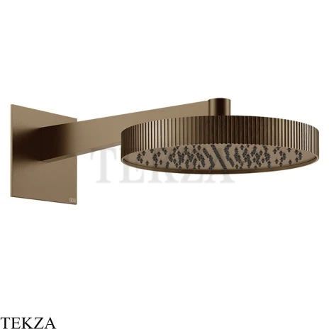 Gessi Incastri Верхняя лейка D30 с кронштейном из стены 75168-761, бронза Coffee