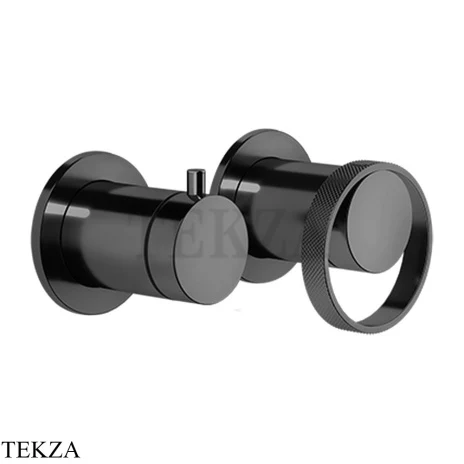 Gessi ANELLO Смеситель для душа с переключателем 2 потока ванна-душ 63380-706, Black Metal PVD
