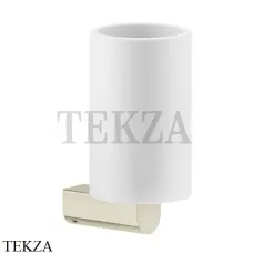 Gessi RILIEVO Стакан настенный, композит белый 59507-720, Nickel PVD