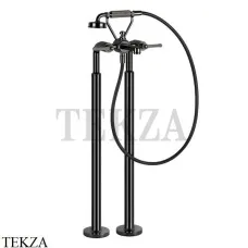 Gessi VENTI20 Смеситель для ванны напольный с гарнитуром 65128-706, Black Metal