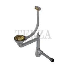 Omoikiri Арматура для одночашевых моек с прямоугольным переливом WK-1 4956475 античная латунь