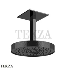 Gessi Inverso Diamantato Верхняя лейка с кронштейном D30 см 63472-706, Black Metal PVD