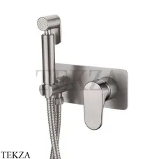 Boheme SPECTRE Гигиенический душ со смесителем, комплект 457-NB, nickel brush